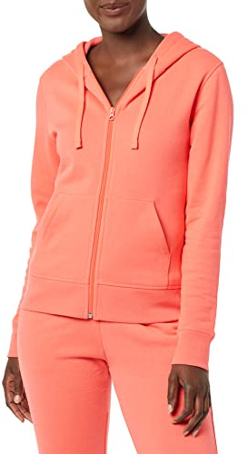 Amazon Essentials Women's Fleecehoodie i fransk frotté med full dragkedja (Finns i plusstorlek), Ljust rosa, M