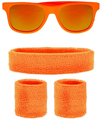 W WIDMANN MILANO Party Fashion - 80er Jahre Accessoires, Schweißbänder & Brille, Karneval, Faschingskostüme, Trainingsanzug Zubehör