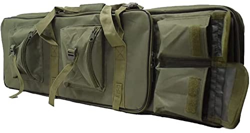 Gewehrtasche 2 Langwaffen, Gun Bag Futteral, Tragbare wasserdichte Waffentasche Mit Doppelfach & Aussentaschen, Langwaffenfutteral Transporttasche für Jagd Und Schießen C,118cm
