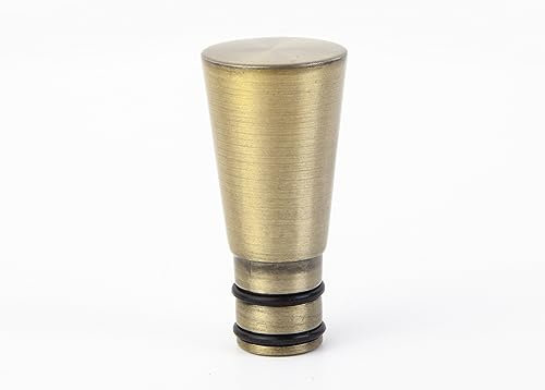 Mardom Embout de tringle à rideaux 19 mm calice – 2 boutons d'extrémité pour tringle à rideaux – Couleur laiton antique