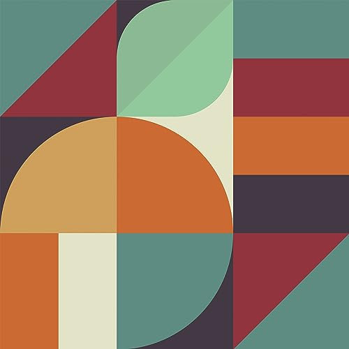 VaryPaper Carta da parati autoadesiva colorata geometrica 44,5 cm x 800 cm con retro adesivo in plastica per mobili Carta da parati spessa per parete Stick su carta da parati per camera da letto dei