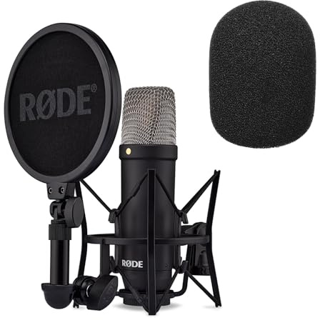 Rode NT1 Signature Black Studio-Mikrofon + keepdrum WS2 Popschutz