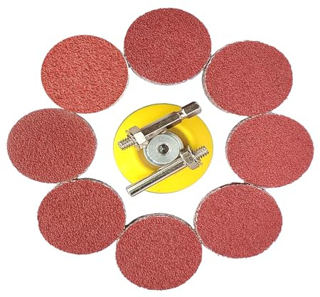 Wanmutrun 50 mm Discos de Lija Set Hook and Loop Abrasivo Papel 100 piezas Grano40 Papel de Lija es la Mejor Opción Para Pulir Pequeñas áreas