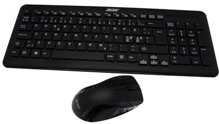 acer Tastatur/Maus Set skandinavisch (Nordic) schwarz Aspire Z3-115 Serie (Original)
