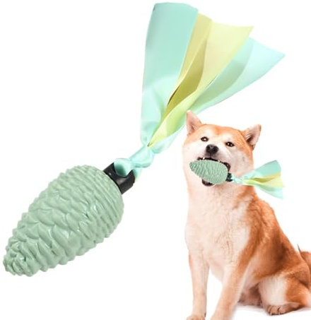 Kiefernzapfen-Hundespielzeug, Kiefernzapfen-Kauspielzeug | Quietschendes Kauspielzeug für Hunde mit Beißstreifen | Kauspielzeug für Welpen, langlebiges Haustierspielzeug zum Zahnen, Hundespielzeug für