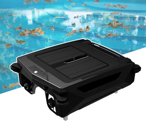 HCAUYNN Skimmer De Piscina RobóTico AutomáTico con Paneles Solares, Dos Modos De Trabajo: Limpieza RáPida/Limpieza Normal, para La Limpieza De Piscinas DoméSticas