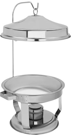 4.5L Chafing Dish Buffet Set,Double Pot Design,Stainless Steel Round Buffet Server,Food Warmer Set,for Restaurant Catering Parties