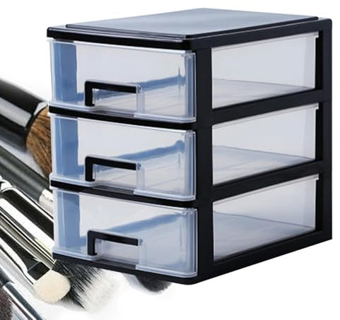 Schreibtisch-Aufbewahrungsbox, Hautpflege-Organizer, Aufbewahrungsschubladen - Mehrstöckige stapelbare Aufbewahrungsbox,Schrank-Organizer, wasserdicht, staubdicht, Make-up-Organizer für Waschtisch und