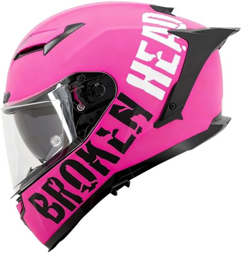 Broken Head Integralhelm Street Division | Motorradhelm mit Sonnenblende & Spoiler, Vorbereitet für Pinlock & Bluetooth, Brillenträger geeignet, ECE 22-06