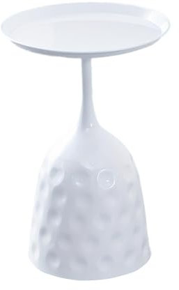 LOVIVER Kleiner Beistelltisch, Getränketisch, Kleiner -Säulentisch, runder Couchtisch, Heimdekoration für Wohnheim, Wohnzimmer, Ecke, Terrasse, Weiß
