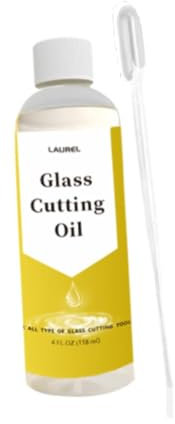 rockible Glasschneideöl, Glasspiegel Schmiermittel, 118 Ml, Fliesenspiegel Schneideöl, Glasschneider Werkzeug für Mosaikkunst, Fliesen, Buntglas