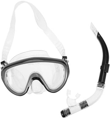 BRIGHTFUFU Schnorchelmaske Für Erwachsene Mit Trockensystem Schnorchelset Mit Dichtmaske Aus Silikon Hochauflösende Flachlinse Für Weites Sichtfeld Geeignet Für Schnorcheln Freitauchen Und