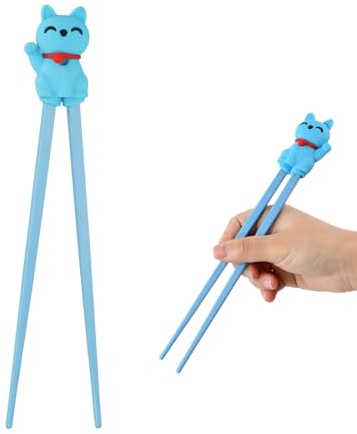 Volumoon Cute Lucky Cat Chopstick, Chopsticks for Beginners, Reusable Non-Slip, Kids Training Chopsticks, Heat Resistant Cute for Ramen, Asian Dishes (C)