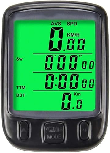 GPECTIFO Wireless Bicycle Speedometer Multifunctional Waterproof Bicycle Computer LCD Backlight Display Cycling Odometer