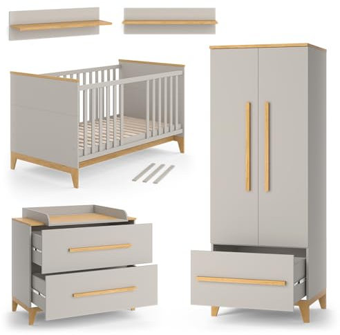 VitaliSpa nursery set Malia, Cashmere oak, 5 parts