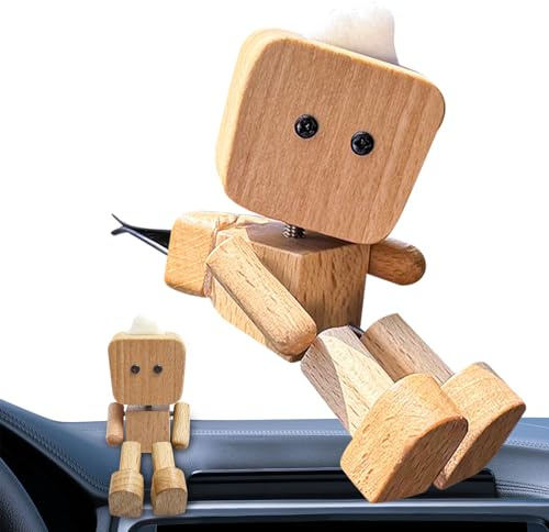 Njidher Decoración para Tablero De Automóvil, Figura De Madera Oscilante para Salpicadero O Escritorio, Escultura con Pies Que Bailan para Salidas Familiares Regalos De Hogar Cumpleaños Y Viajes