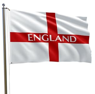England St. George's Flagge, 1,5 x 0,9 m – große britische UK-Flagge – doppelt genäht, langlebig, für den Innen- und Außenbereich