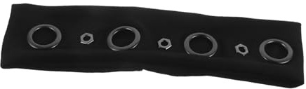 TOYZFRIENDY Schwarzes Punk-style Grommet Haarband Elastisches Eyelet Headband für Frauen Stylisches Haarschmuck Accessoire für Musikfestivals Sport und Alltag Strapazierfähiges Pflegeleichtes