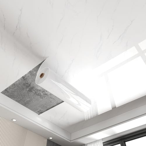 Cammeciso Selbstklebende Deckenplatten,Deckenverkleidung Feuchtraum,Dekoren Deckenpaneele,Deckenfliesen PVC,Wasserdicht öLfest,FüR Badezimmer Schlafzimmer Wohnzimmer KüChen Wand