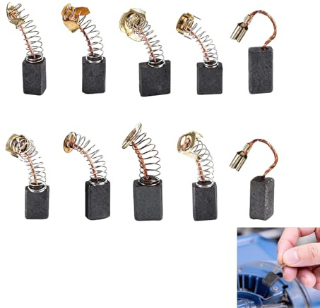 30PCS de Reemplazo de Cepillos de Carbón Universales para Motores Eléctricos, Escobillas Motor Electrico, Escobillas Carbón Herramientas Eléctricas - 10 Tamaños Disponibles