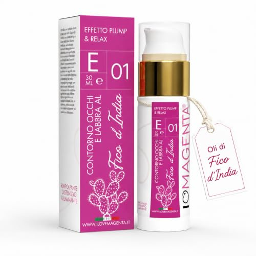 I LOVE MAGENTA Crema Contorno Occhi e Labbra Antirughe 30 ml | Acido Ialuronico Rimpolpante Uomo e Donna, per Borse e Occhiaie, con Oli Bio di Tamanu e Fico d’India