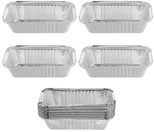 Kichvoe Barquettes Jetables en Aluminium 670 Ml 25 Pièces pour Barbecue, Poêles à Barbecue en Papier Aluminium, Supports Alimentaires Pratiques pour Pique-niques et Plats à Emporter,