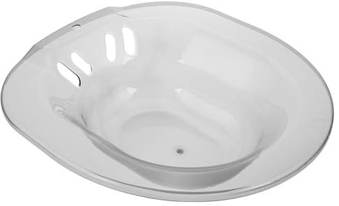 ASAKKURA Sitzbadewanne für Toilette Sitzbad mit Badesalz Wochenbettpflege und Hämorrhoidenbehandlung Faltbar Hellgrau