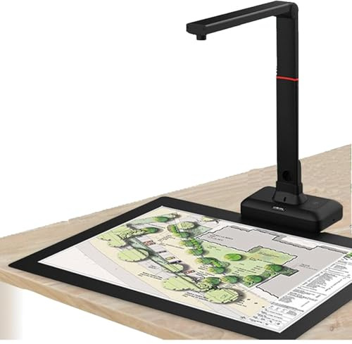 High Definition USB Document Camera Scanner for Teachers, Real-time Projection A4 Capture, Portable Visual Presenter for Online Teaching, Office Meeting & Home Use