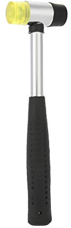 Changor Martello in Gomma Martello Morbido a Doppia Faccia con Manico in Acciaio Ad Alto Tenore di Carbonio per Lavorazione e Riparazioni Lungo 23 Cm