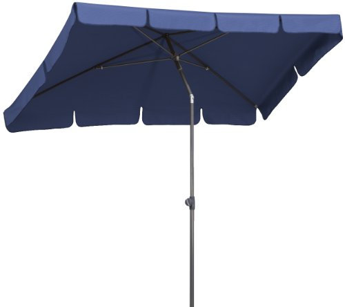 Schneider 753-09 Sonnenschirm Aquila, blau, 200 cm rund, Gestell Stahl, Bespannung Polyester, 4.6 kg