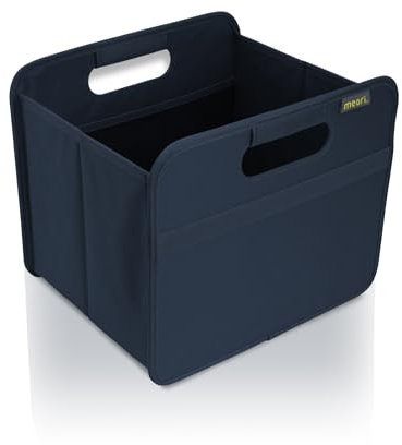 meori Faltbox Small in Marineblau - Stabile Klappbox S mit Griffen - perfekte Allzweck Aufbewahrungslösung - Tragkraft bis 30 kg - A100111 - 32 x 26,5 x 27,5 cm