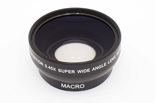vhbw lentille de réduction Grand Angle Filetage Objectif 52mm, Coefficient 0,45x pour Panasonic Lumix G-Vario 14-42 mm 3.5-5.6 Asph. OIS.