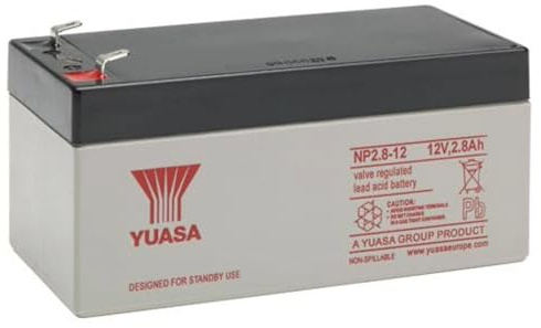 Yuasa NP2.8-12 12V Lead Acid Battery, UPS Backup Alarm and Emergency Battery (Pack of 1)