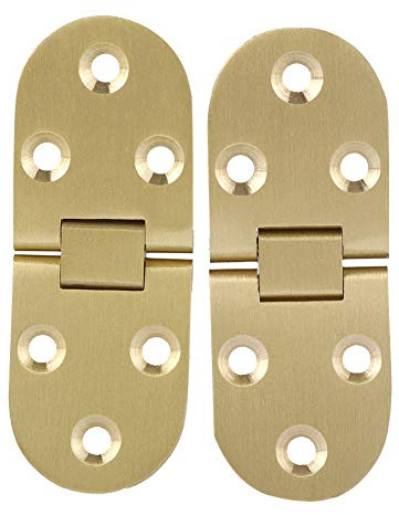 FTVOGUE Metallscharnier 80x30mm für Nähmaschine | Zinklegierung, runde Kanten, klappbar, 50.000 Schließzyklen, Schrauben enthalten, für Klapptische und Möbel