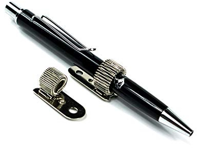 LEO’s - 10 x Stiftehalter aus Metall zum Einnieten (parallel) - Stifthalter für Kugelschreiber, Schreibgeräte und Büroartikel - Kugelschreiberhalter Stifthalterung zur dauerhaft stabilen Anbringung