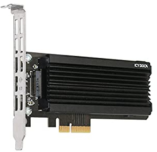 PCIe 4.0 x4/x8/x16 Adapter- / Erweiterungskarte für M-Key M.2 NVMe PCIe SSD bis 110mm Länge (2230, 2242, 2280, 22110) inkl Slotblech und verbessertem Aluminiumkühlkörper - EZConvert EX Pro MB987M2P-1B
