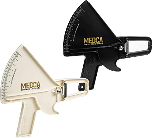 Pro Body Skin Caliper – Tragbares BMI-Messgerät – Genauer Hautfalten-Messschieber misst Fett zur Überwachung von Fitness- und Gewichtsverlustzielen, Anweisungen und Körperfettdiagramm
