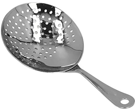 Colador Julep de acero inoxidable, colador de cóctel para accesorios de Bar de restaurante en casa(Negro)