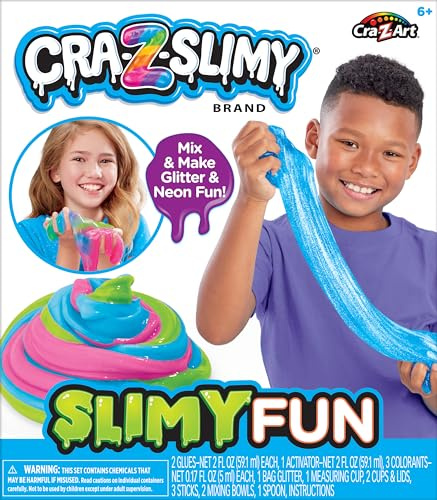 Cra-Z-Slimy Crazy Slimy Slime Slime Fun Kit - make your own slime, glitter slime, neon slime, slime toy, stretchy slime, creative toy, 60068