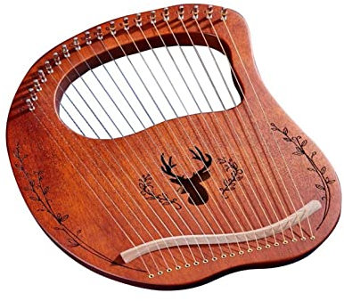1 Set Mahagoni 19-Ton Tragbare Leier Harfe Musikinstrumente Zubehörteile Harfen-Saiteninstrument (Color : 1)