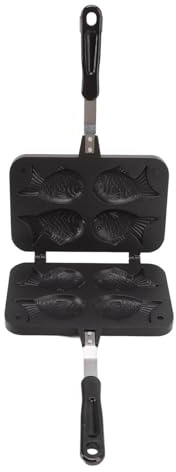 Taiyaki Poêle à Gâteau en Forme de Poisson Non Stick Taiyaki Double Cuisson Moule à Gâteau Gaufrier Moule à Pâtisserie