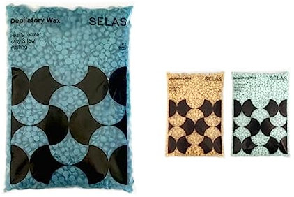 Cera depilatoria in perle 800g. SELAS. Da scegliere Aloe Vera, Oro o Blu. Epilazione senza strisce. (BLU). Cera a caldo, professionale, brasiliana, cereta, in perle, pelle sensibile.