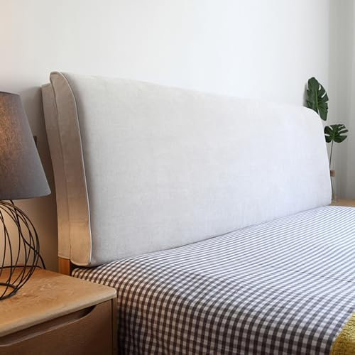 ZZYK Einfarbiges Kopfteil-Stützkissen Bettruherolle Wandkissen Positionierung Rückenlehne,Tagesbett,Etagenbett,Schlafsaal,Gepolstert Mit Abnehmbarem Vliesbezug,Beige,Straps 47/Full