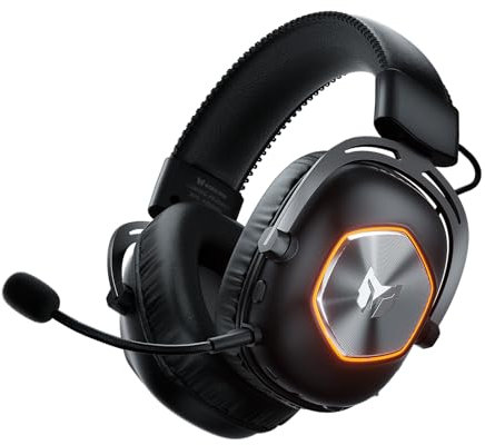 Black Shark BIGBIG Won Casque de Jeu, Son Surround, réduction du Bruit, Microphone à Arceau avec Fonction muet à Rabat, Coussinets en Cuir synthétique, PC/Mac/Xbox One/PS4/Nintendo Switch, Noir