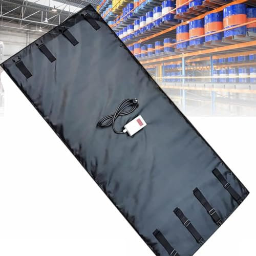 CYMYYDS IBC Drum Heater, 2300W/4000W Tank Heater Blanket, Oil Drum Electric Heating Jacket, Adjustable Temp 0~150℃, with Zone Heating, Waterproof Insulation Materials,55Gallon/200L-Black
