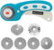 Shengxi Cortador Giratorio de 45mm Profesional, Cortador Circular con 5 Cuchillas de Corte de Acero SKS-7, Cutter Rotativo Ergonómico con Bloqueo de Seguridad para Tela Cuero Cortar