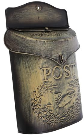 OFFSCH Vintage Briefkasten Aus Robustem Eisen Mit Schlüssel Wandbriefkasten Platzsparend Ausreichend Kapazität Wetterfest Für Haus Und Büro