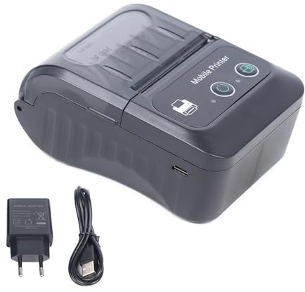 NIGORIY Bondrucker 1500mAH Thermodrucker Etiketten 90mm/s Belegdrucker 48mm Druckbreite Bondrukcer 203dpi Tragbarer Persönlicher Rechnungsdrucker