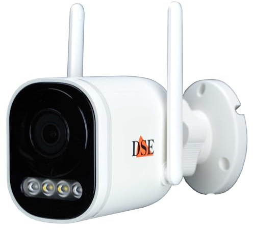 DSE Kit Videosorveglianza WiFi con NVR e 1-8 Telecamere Senza Fili 5MP, Illuminatore 30 m. Telecamere Deterrenti e Rilevazione AI, Flash, Sirena, VivaVoce | DSERKK-KIT5A-1/8 (Telecamera aggiuntiva)