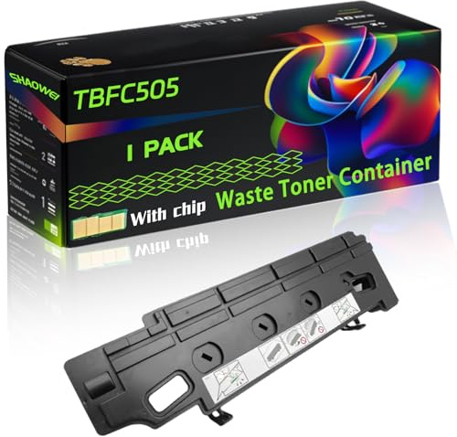 TBFC505 Compatible for Toshiba Waste Toner Container TB-FC505 e-Studio 2555CSE 4505AC 5055CSE 3005AC 4515AC 3505AC 4555CSE Printers, High Yield Alternatives Reliable Printing (Black)